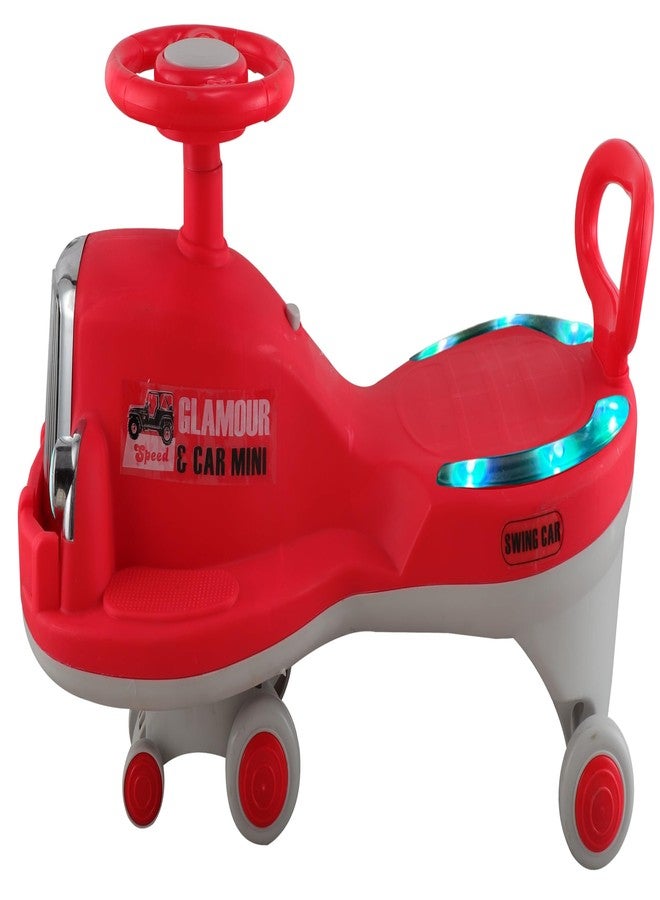 JoyRide Glamour DLX Light-Up Magic Car - Easy Glide Ride-On Toy for Kids | LED Lights, Music & 360° Swivel Wheels | Push Swing Car for Indoor/Outdoor Fun Ages 2+ Years - Image 3